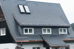 Schieferdach Höhn Deutscher Deckung Wangenkehle